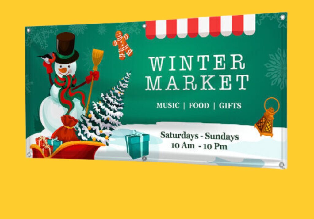 Winter market print